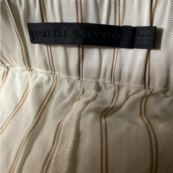Jenni Kayne Bianca Pant In Honey Stripe Pull On Straight Leg Size XXL - Picture 11 of 13